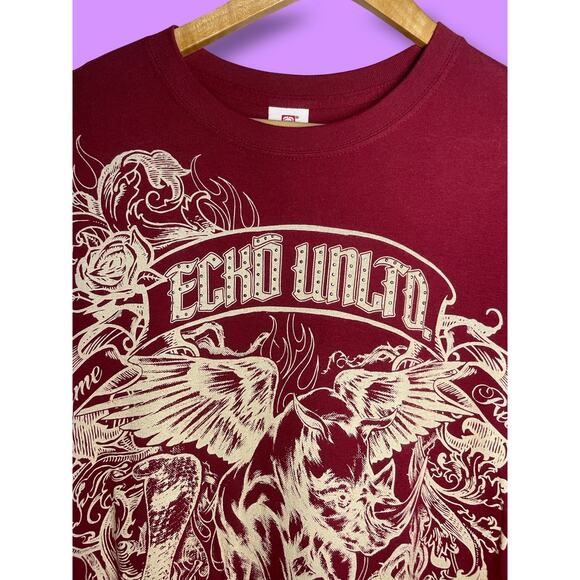 VINTAGE Y2K ECKO UNLTD. MENS XL SHIRT studded - Picture 4 of 5